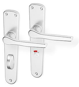 Dverové kovanie ACT Monet HR (F1), kľučka-kľučka, Otvor pre obyčajný kľúč BB, AC-T F1 (hliník strieborný), 72 mm