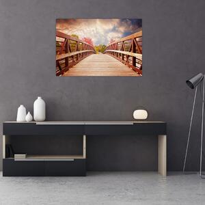 Obraz - drevený most (90x60 cm)