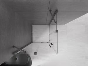 Mexen Velar Duo, sprchový kút s posuvnými dverami 100(dvere) x 100(dvere) cm, 8mm číre sklo, grafitový profil, 871-100-100-02-66