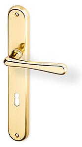 Dverové kovanie ACT Elegant (MOSADZ), kľučka-kľučka, Otvor pre obyčajný kľúč BB, AC-T Mosadz, 72 mm