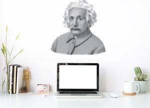 Nalepte.cz Albert Einstein textilní prelepiteľná nálepka na stenu 40 x 41 cm