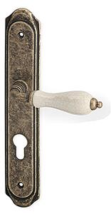 Dverové kovanie ACT Antik (BRONZ), kľučka-kľučka, Otvor pre obyčajný kľúč BB, AC-T Bronz, 72 mm