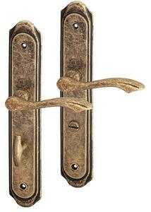 Dverové kovanie ACT Rustik (BRONZ), kľučka-kľučka, Otvor pre obyčajný kľúč BB, AC-T Bronz, 90 mm