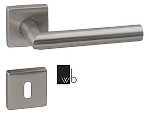 Dverové kovanie MP WB Favorit 002Q HR EPR (BRÚSENÁ NEREZ), kľučka-kľučka, Otvor na cylindrickú vložku PZ, MP BN (brúsená nerez)