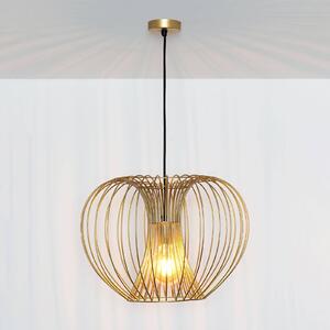 Závesná lampa Protetto, zlatá, Ø 42 cm