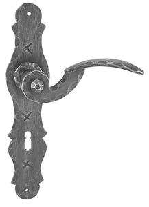 Dverové kovanie MP GA - KONSTANZ (KOVANÁ ŠEDOČIERNA), kľučka-kľučka, WC kľúč, MP KOVANÉ ŠEDOČERNÉ, 72 mm