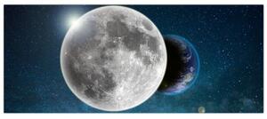 Obraz - Zem v zákryte Mesiaca (120x50 cm)