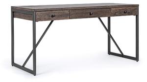 MUZZA Pracovný stôl catex 153 x 76 cm hnedý