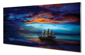 Obraz na skle Zamračené morská loď večer 140x70 cm 4 Prívesky