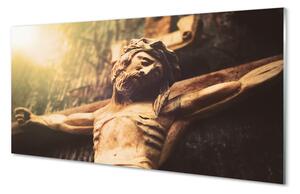 Sklenený obraz Ježiš z dreva 100x50 cm 2 Prívesky