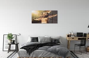 Sklenený obraz Ježiš z dreva 140x70 cm 2 Prívesky