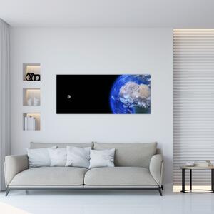 Obraz Mesiaca a Zeme (120x50 cm)