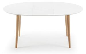 MUZZA Jedálenský stôl quio 120 (200) x 90 cm biely