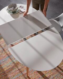 MUZZA Jedálenský stôl quio 140 (220) x 90 cm biely