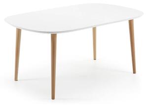 MUZZA Jedálenský stôl quio 160 (260) x 100 cm biely