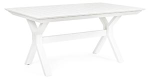 MUZZA Záhradný rozkladací stôl nekyo 180 (240) x 100 cm biely