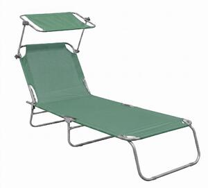 Aga Záhradné lehátko so strieškou MR4254-Svetlo zelené