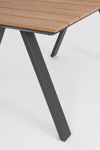 MUZZA Záhradný stôl salia 160 x 90 cm čierny