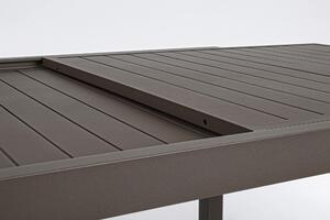 MUZZA Záhradný rozkladací stôl galioso 200 (300) x 100 cm hnedý