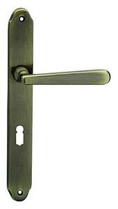 Dverové kovanie COBRA ALT WIEN (OFS), kľučka-kľučka, Otvor pre obyčajný kľúč BB, COBRA OFS (bronz česaný), 90 mm