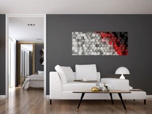 Obraz - 3D hexagóny (120x50 cm)