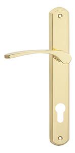 Dverové kovanie COBRA LAURA (OLV), kľučka-kľučka, WC kľúč, COBRA OLV (mosadz leštená, lesklá), 90 mm