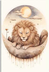 Obraz zasnený lev