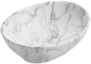 Mexen Elza, umývadlo na dosku 40 x 33 cm, biely kameň, 21014094