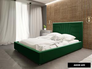 - Dizajnová čalúnená posteľ ANNA ROZMER: 120 x 200 cm, TYP ROŠTU: DREVENÝ ROŠT