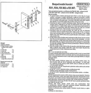 Bezpečnostné kovanie ROSTEX BK RX 1-50 SOLID 3. tr. (NEREZ MAT), kľučka pravá / madlo, Otvor na cylindrickú vložku PZ, ROSTEX Nerez mat, 72 mm