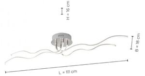 JUST LIGHT. 15126-55 - LED Prisadený luster WAVE LED/29,4W/230V chróm