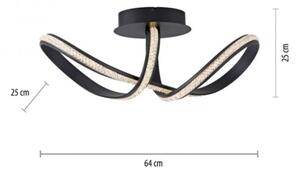 JUST LIGHT. 8475-18 - LED Stmievateľný prisadený luster BRILLA LED/29W/230V čierna