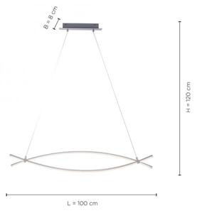 JUST LIGHT. 15382-55 - LED Luster na lanku MAJA 2xLED/8,4W/230V chróm