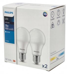 SADA 2x LED Žiarovka Philips A60 E27/10W/230V 4000K