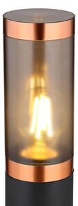 Globo 31588BC - Vonkajšia lampa BOSTON 1xE27/23W/230V IP44 80 cm čierna/meď