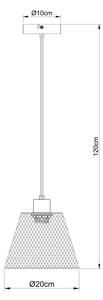 Globo 15646H - Luster na lanku BAKU 1xE27/40W/230V pr. 20 cm