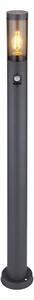Globo 3159SAS - Von. lampa so senzorom BOSTON 1xE27/15W/230V IP44 110 cm čierna