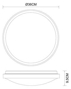 Globo 41764-18 - LED Stropné svietidlo BRUNO LED/18W/230V 3000/4000/6000K