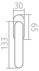Okenné kovanie TWIN INNER P 660 RO - 4 polohy (XR), XR (inoxchrom) - 4 polohy, Okenní klika levá, Twin XR (inoxchróm)