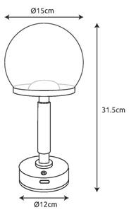 Globo 21034S - LED Nab. dot. stol. lampa HAKU LED/2,5W/5V 2700/4000/6500K čierna