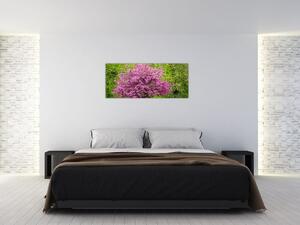 Obraz rozkvitnutého stromu na lúke (120x50 cm)