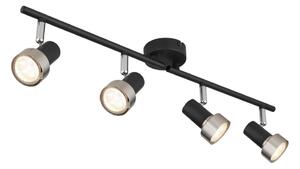 Globo 57917-4N - Bodové svietidlo MASON 4xGU10/25W/230V čierna/strieborná