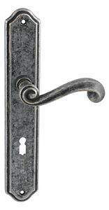 Dverové kovanie MP Carla 704 (OGA), kľučka-kľučka, WC kľúč, MP OGA (antik šedá), 72 mm