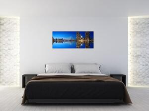 Obraz - nočný Rotterdam (120x50 cm)