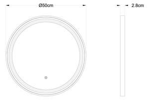Globo 84035 - LED Stm. zrkadlo s podsvietením RIVAS LED/10W/230V pr. 50 cm