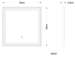 Globo 84037 - LED Stm. zrkadlo s podsvietením RIVAS LED/10W/230V 50x50 cm