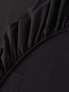 Sinsay - Bavlnené jersey posteľné prestieradlo s elastickou gumou - čierna