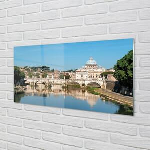 Sklenený obraz Rome River mosty 140x70 cm 2 Prívesky