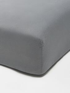 Sinsay - Bavlnené jersey posteľné prestieradlo s elastickou gumou - tmavosivá