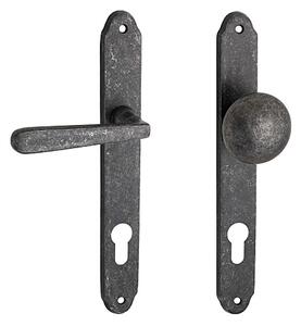 Dverové kovanie COBRA ALT WIEN (R), kľučka-kľučka, Otvor na cylindrickú vložku PZ, COBRA R (rustik), 72 mm